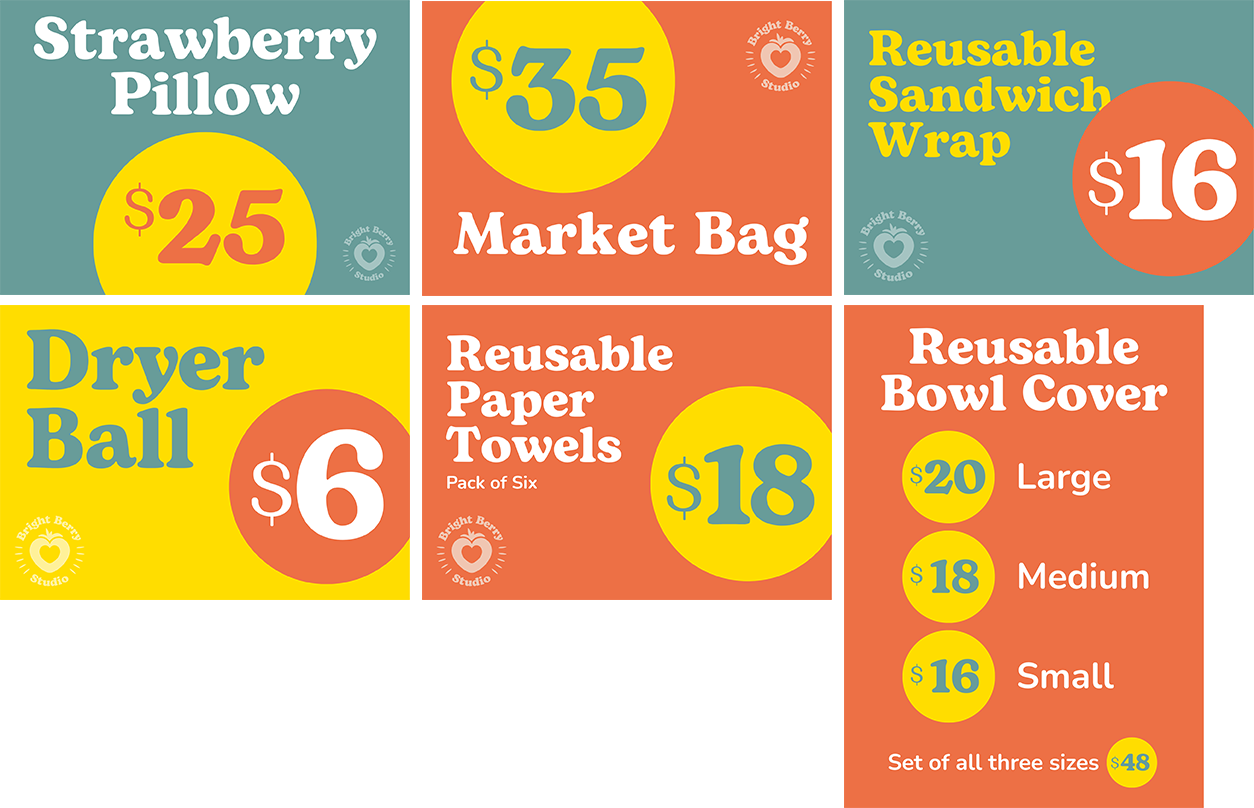 Price tag mockups